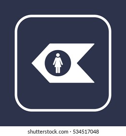 Woman Icon,vector. Flat design.