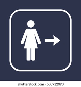 Woman Icon,vector. Flat design.