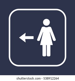 Woman Icon,vector. Flat design.