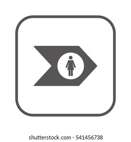 Woman Icon,vector. Flat design.