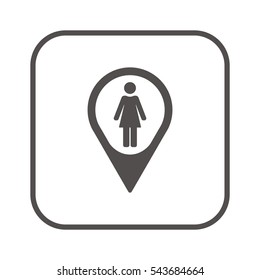 Woman Icon,vector. Flat design.