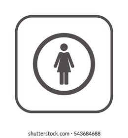 Woman Icon,vector. Flat design.