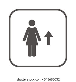 Woman Icon,vector. Flat design.