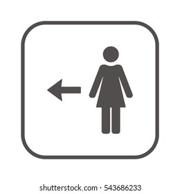 Woman Icon,vector. Flat design.