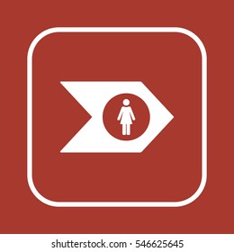 Woman Icon,vector. Flat design.