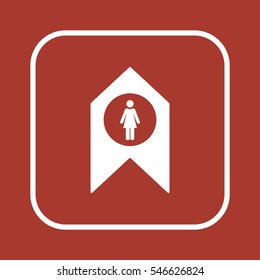 Woman Icon,vector. Flat design.