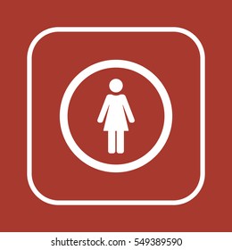 Woman Icon,vector. Flat design.
