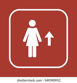 Woman Icon,vector. Flat design.
