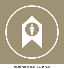 Woman Icon,vector. Flat design.