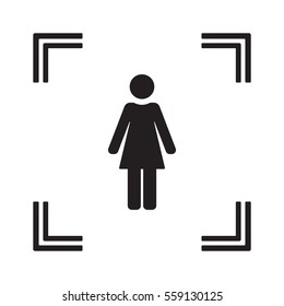 Woman Icon,vector. Flat design.