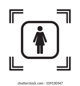 Woman Icon,vector. Flat design.