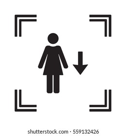 Woman Icon,vector. Flat design.