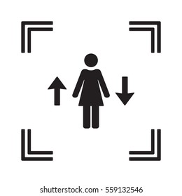 Woman Icon,vector. Flat design.