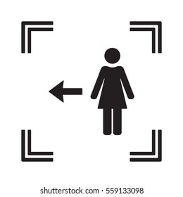 Woman Icon,vector. Flat design.