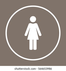 Woman Icon,vector. Flat design.