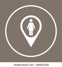 Woman Icon,vector. Flat design.