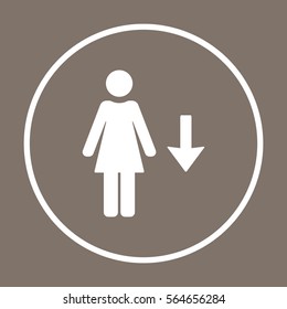 Woman Icon,vector. Flat design.