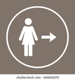 Woman Icon,vector. Flat design.