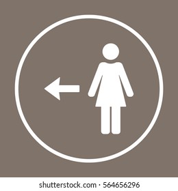 Woman Icon,vector. Flat design.