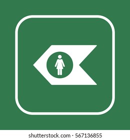 Woman Icon,vector. Flat design.