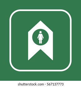 Woman Icon,vector. Flat design.