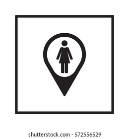 Woman Icon,vector. Flat design.