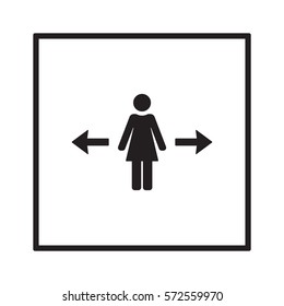 Woman Icon,vector. Flat design.