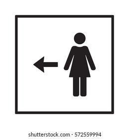 Woman Icon,vector. Flat design.
