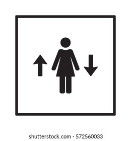 Woman Icon,vector. Flat design.