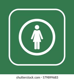 Woman Icon,vector. Flat design.