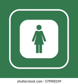 Woman Icon,vector. Flat design.