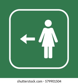 Woman Icon,vector. Flat design.