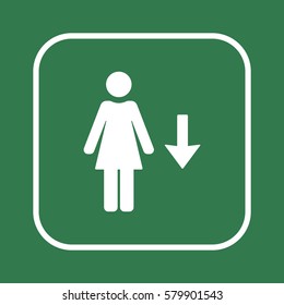 Woman Icon,vector. Flat design.