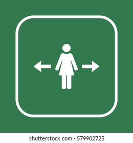 Woman Icon,vector. Flat design.