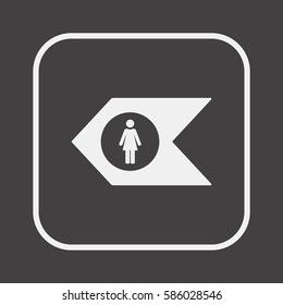 Woman Icon,vector. Flat design.
