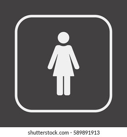 Woman Icon,vector. Flat design.