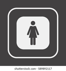 Woman Icon,vector. Flat design.
