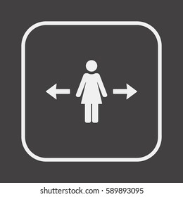 Woman Icon,vector. Flat design.