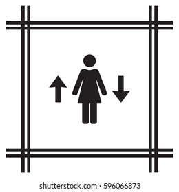 Woman Icon,vector. Flat design.