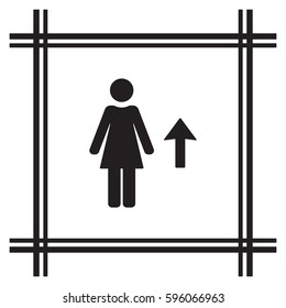 Woman Icon,vector. Flat design.