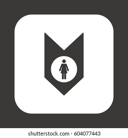 Woman Icon,vector. Flat design.