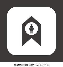 Woman Icon,vector. Flat design.