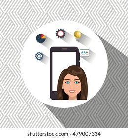 woman idea gear smartphone