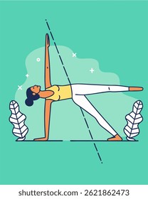 woman illustration exercise stretching gym healthy yoga workout crossfit women
