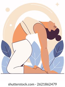 woman illustration exercise stretching gym healthy yoga workout crossfit women
