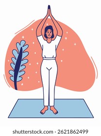 woman illustration exercise stretching gym healthy yoga workout crossfit women