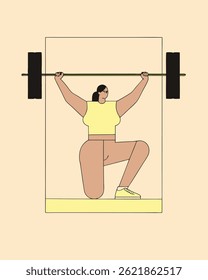 woman illustration exercise stretching gym healthy yoga workout crossfit women