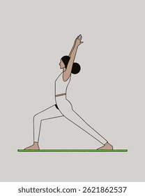 woman illustration exercise stretching gym healthy yoga workout crossfit women