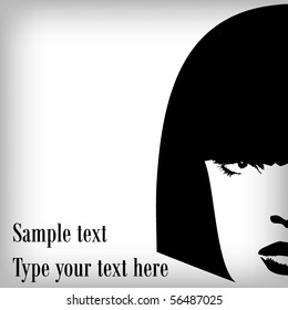 Woman image in grunge style
