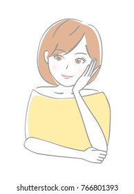 A woman imagining